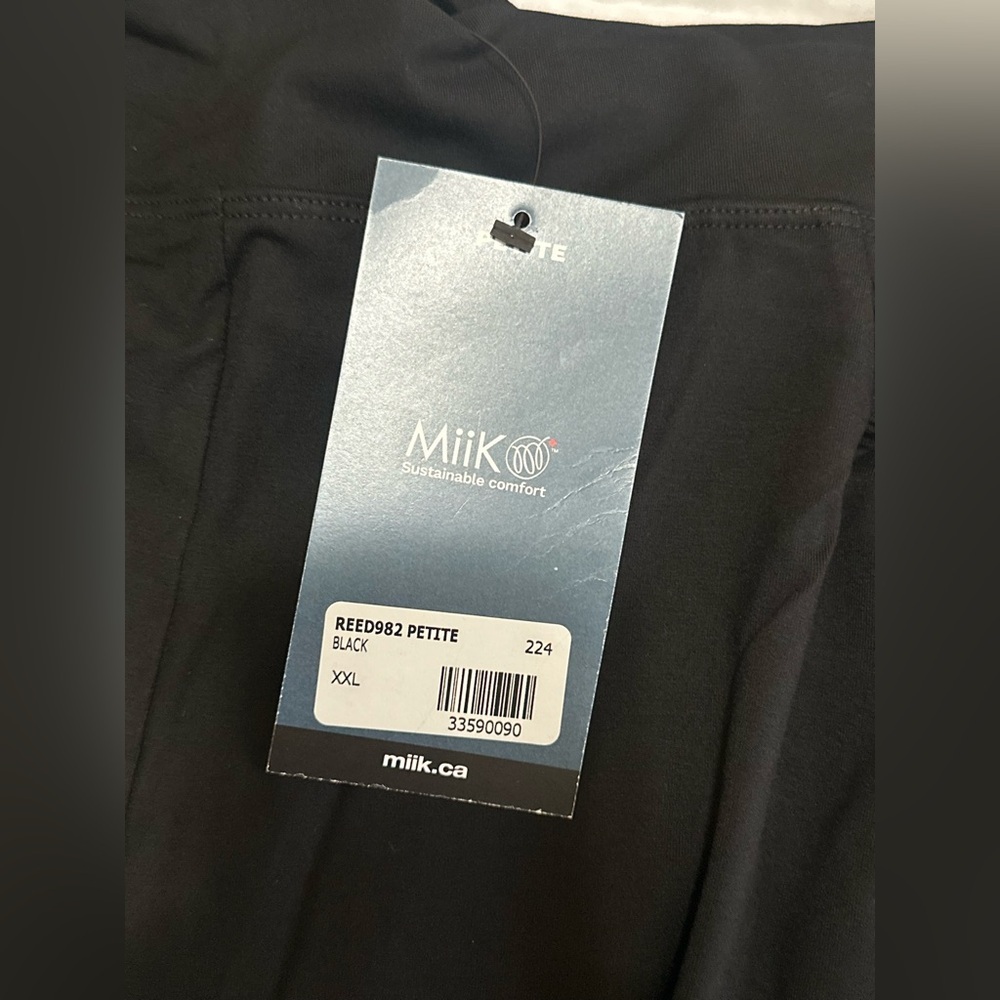 New Miik REED HIGH WAISTED PANT WITH POCKETS in Black with Sz XXL Petite - Picture 5 of 7